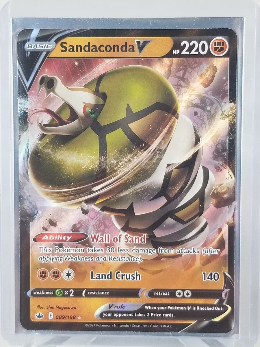 フュージョンV ポケモンカード 220 Sandaconda V Basic Hp 220 Fighting Holo #89/198 Pokemon 2021 Card