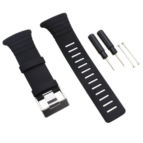 Ersatz-Silikon-Uhrenarmband Armband Strap für Suunto Core All Black UK - Bild 2 von 3
