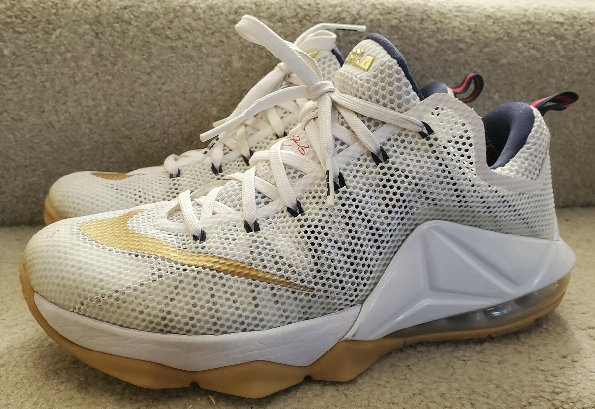 Nike Air Max Lebron 12 XII Low USA Olympic Mens Size 10 Preowned