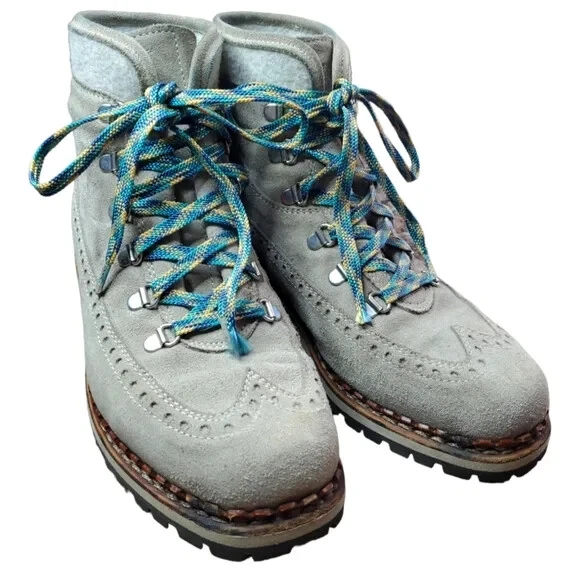 Tabitha Simmons Gray Bexley Suede Hiking Boots Booties Size 39