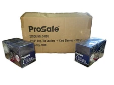 Pro Safe 3x4 Toploaders w/ Penny Sleeves 34100 New Top Loaders case of 1000