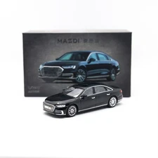 MASDI 1:64 A8L 2021 Black Diecast Model Car