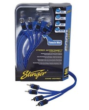 Stinger SI6412 6000 Series 12 ft. 4 Channel OFC Twisted RCA Interconnect Cable