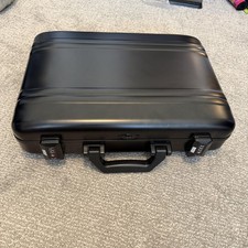 Zero Halliburton 18" Black Aluminum Business Case Briefcase TSA Lock Hardcase