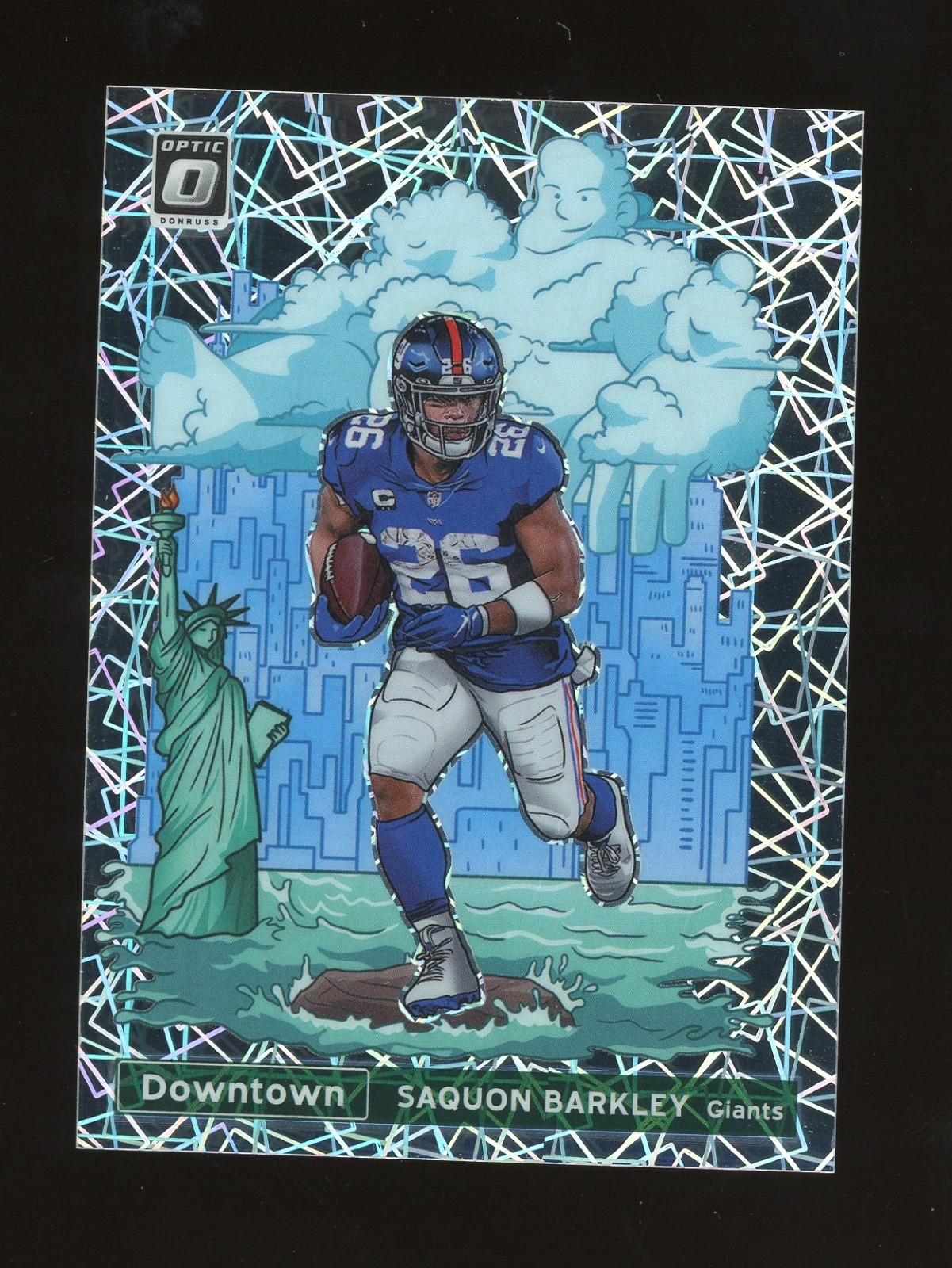 2021 PANINI DONRUSS OPTIC FOOTBALL DOWNTOWN SSP CASE HIT SAQUON BARKLEY GIANTS