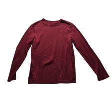 Wonder Nation Long Sleeve Tee Kids L 10-12 Burgundy Crewneck Shirt