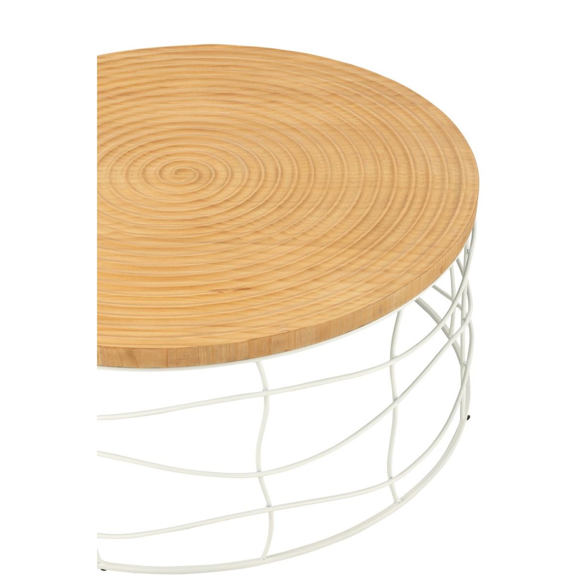 Table basse design Brittney 80cm la solution bois naturel sans angles vifs