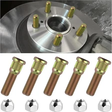 1/2" 20 Wheel Studs and Lug Nuts Kit OEM#007-122-00,5-Pack Trailer Wheel Studs &