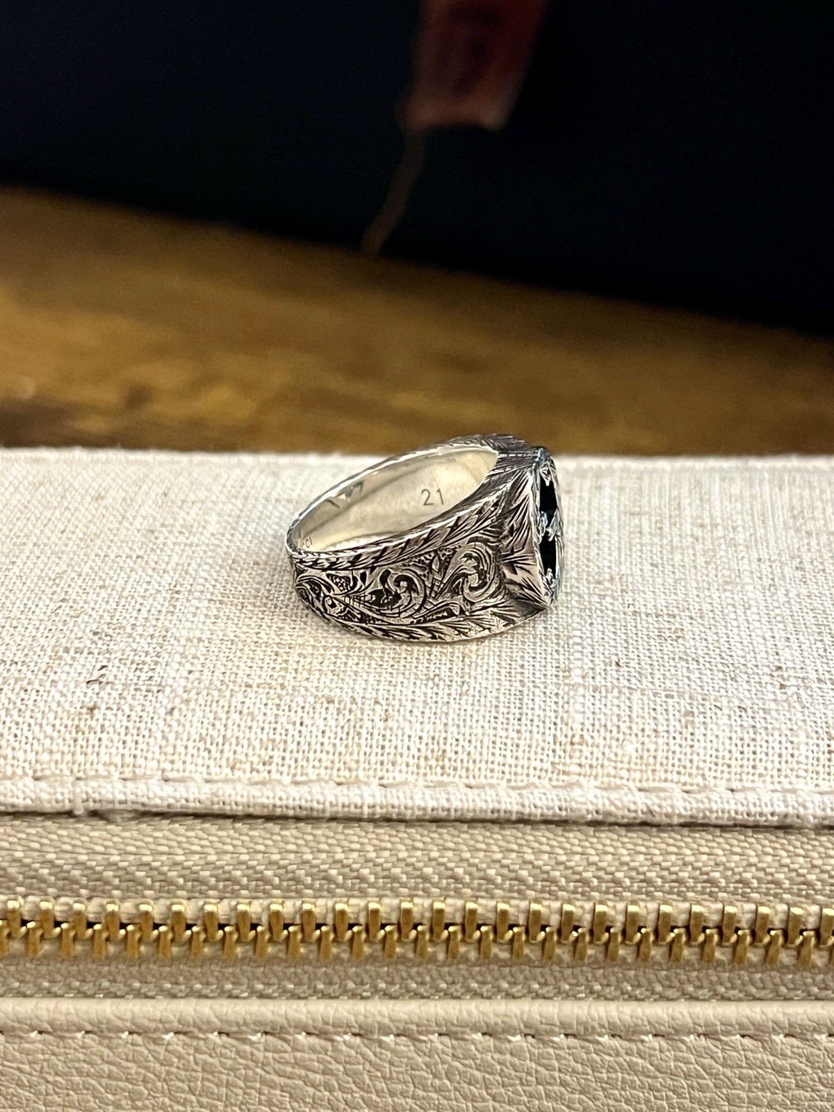 Gucci Ring GG Interlocking Sterling Silver - Size… - image 2