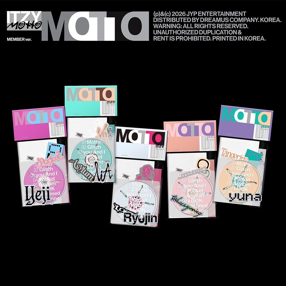 ITZY [MOTTO] 12th Mini Album MEMBER Ver/CD-R+Photo Book+3 Card+POB