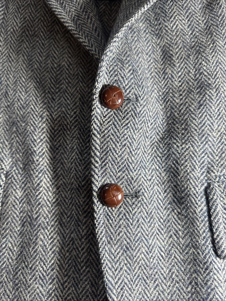 Harris Tweed Herringbone Blazer Clipper Craft USA Made PERFECT Condition - Image 3 of 4