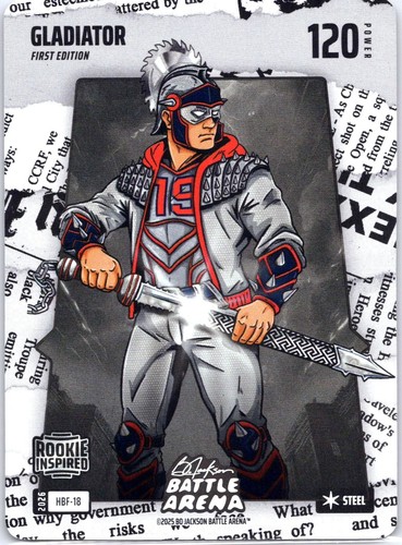 Bo Jackson Battle Arena Glasiator 1st Edition Steel Headlines Roman Anthony RC