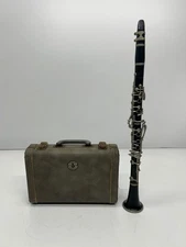 Vtg Schreiber & Sohne Germany Bb Clarinet Instrument & Hard Case As Is