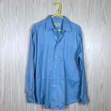 Tommy Bahama Men's Long Sleeve Island Blue Button Down Dress Shirt, 16 34-35 