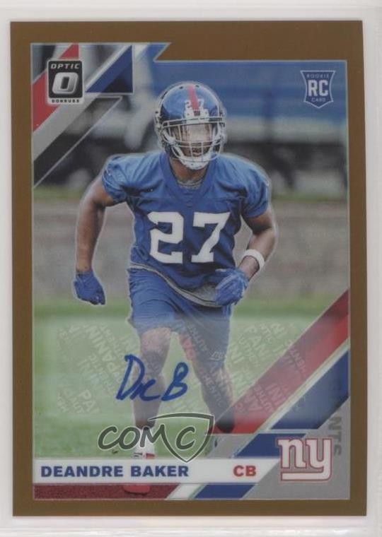 2019 Panini Donruss Optic Rookies Bronze Prizm Deandre Baker Rookie Auto RC 2qw