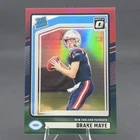 2024 Panini Donruss  Rookie Drake Maye #379 Optic Preview Red & Green Prizm (RC)