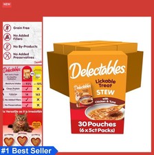 Cat Treats Lickable Chicken Tuna 1.4oz Pouch 30 Count Food Topper Hydrating