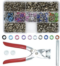 200Pcs Snap Fastener Tool Diameter 9.5Mm Metal Eyelets Shoes Clothes Crafts with