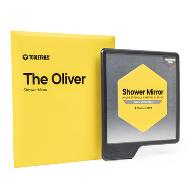 Oliver Fog-Resistant Shower Mirror for Shaving - Easy Install, Charcoal