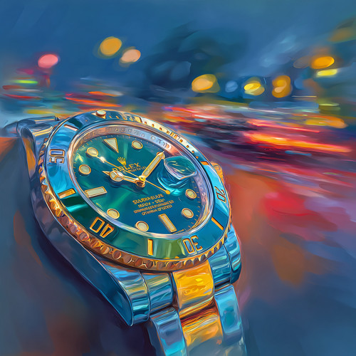 Rolex Submariner Starbucks 24x24 Giclée Art Print Ltd 1/25 Signed COA Rombley C4