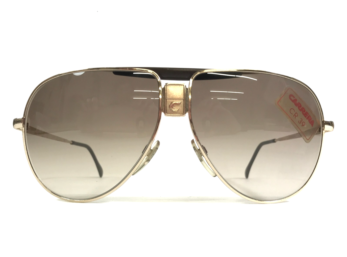 Vintage Carrera Sunglasses 5570 40 Gold Pilot Frames w  display picture 3