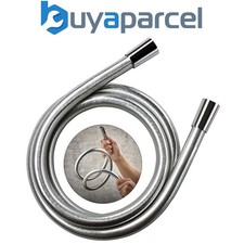 Image of Mira Rada Silver Smooth Shower Hose 1.25m Chrome Anti Twist 76125-Na + Washers