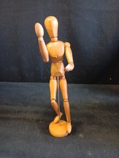 Ancien Mannequin Articulé En Bois Pour Dessin H 33cm