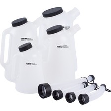 TECPO &Ouml;L-KANNE F&Uuml;LLKANNE MESSKANNE 1 2 3 5 L WASSERKANNE MESSBECHER + AUSGIESER