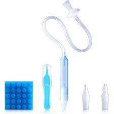 Mouth Suction Nasal Aspirator for Baby Congestion Relief with 2 Silicone Tips