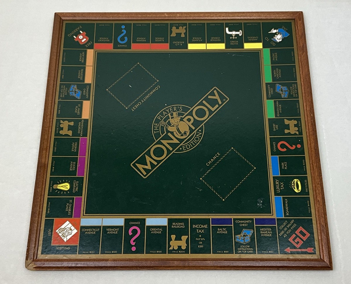 マスターモノポリー Franklin Mint 1994 Players Edition Wood Framed Monopoly Board Game