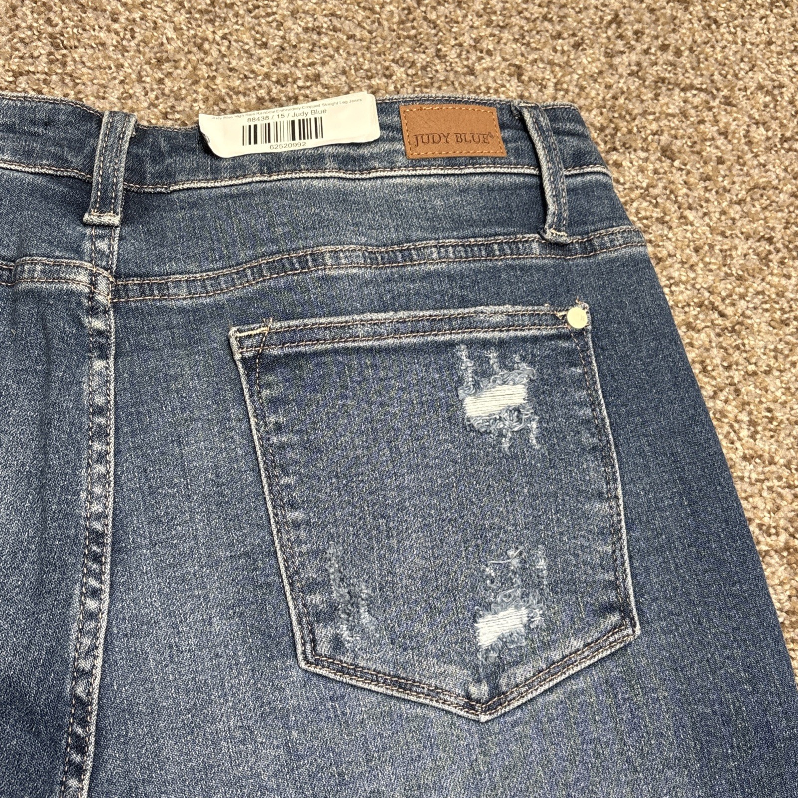 Judy Blue Straight Leg Jeans High Rise Womens 15/32 Fits 32 X 27.5 New With Tags - View 18