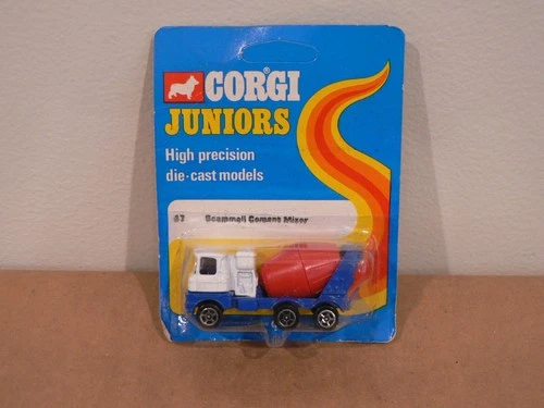 Vintage Corgi Juniors Die Cast Scammell Cement Mixer #47  1973 in Sealed Package