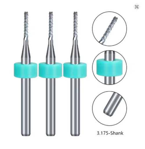 XCAN PCB Milling Cutter Set 1.1–2.0mm Carbide End Mill 10pcs Router Bits