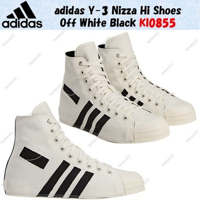 adidas Y-3 Nizza Hi Shoes Off White Black KI0855 Men's Size