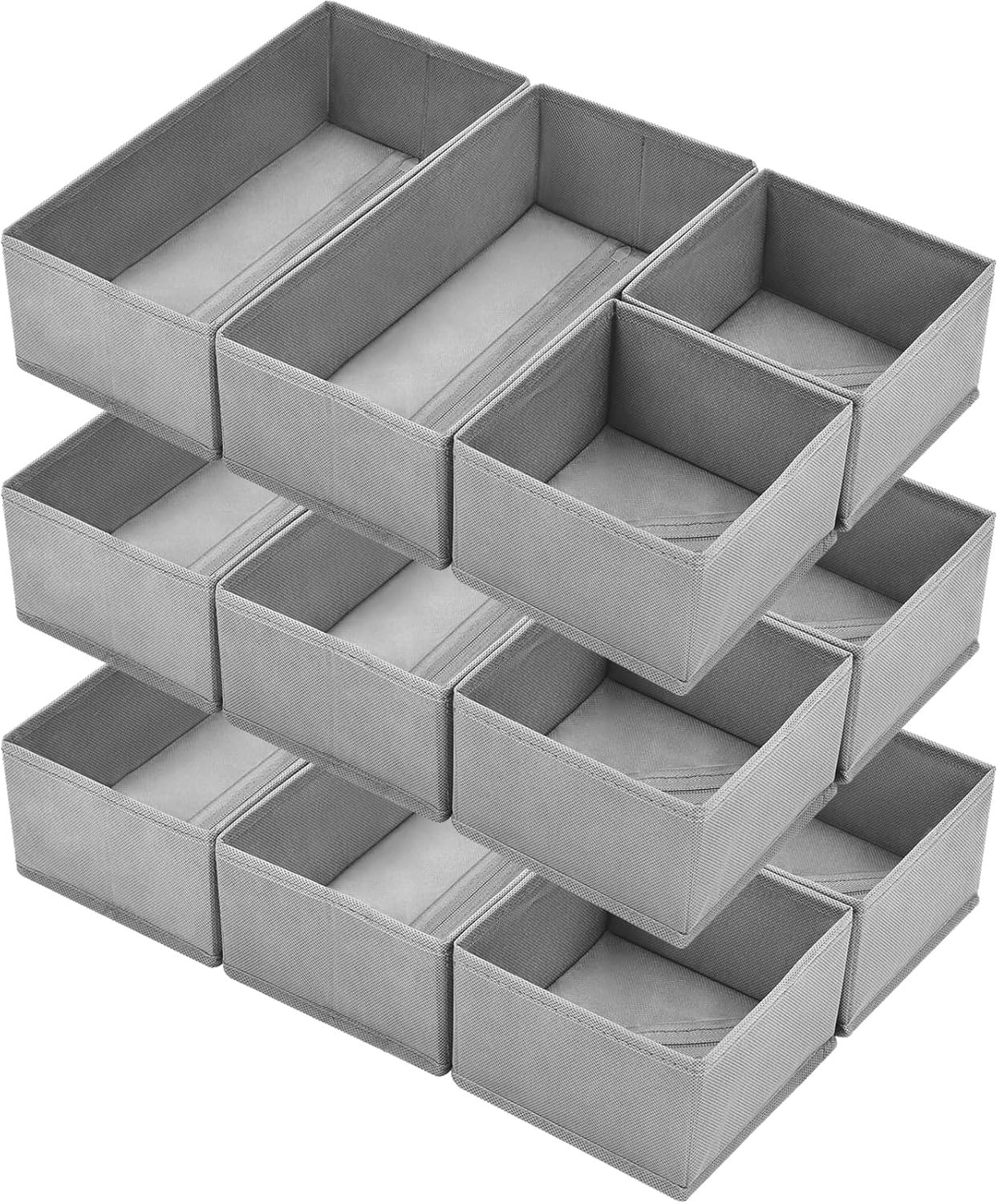 Set 12 Divisori per Cassetti Componibili Organizer Armadio Pieghevoli