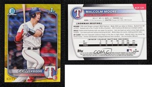 2025 Bowman Chrome Prospects Yellow Wave Refractor /75 Malcolm Moore #BCP-129