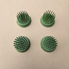 Lot of 4 Vtg Green Flower Pin Frogs 1.25 Inches NOS