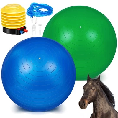 SOTIFF 2 Pcs 40 Inch Horse Ball for Play Large Horse Big Equine Herding Anti Burst D...
