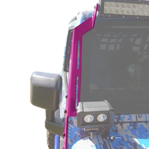 For Jeep Wrangler 07-17 Hot Pink Windshield Frame Mounts for 50" LED Light Bar Foto 2 de 2