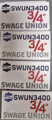 SmartLock SWUN3400, 3/4'' swage union compression fitting