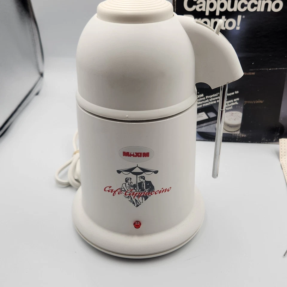 Máquina espumadora de espresso MAXIM Cappuccino Pronto CC-20 de colección con caja manual VHS Foto 2 de 4