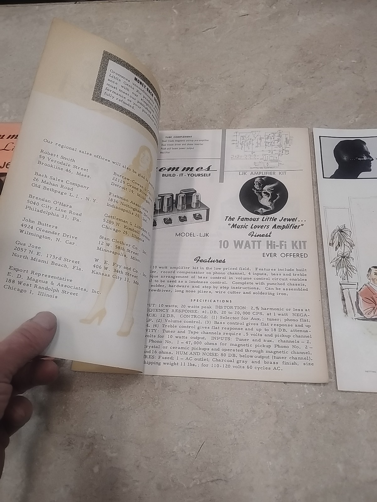 Grommes LJ6K Little Genie Kit Color Guide Instructions + 2 Brochures 