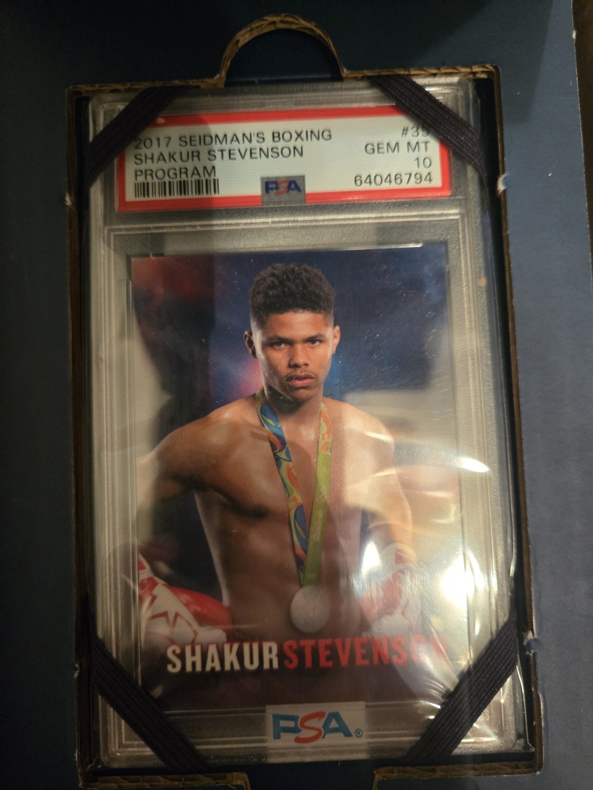 2017 SEIDMAN’S BOXING SHAKUR STEVENSON PSA 10 ROOKIE CARD