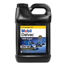 Mobil Delvac 1300 Super Premium Synthetic Blend Diesel Engine Oil 15W-40, 2.5gal