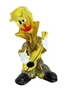 Vintage Murano Art Blown Glass Clown Figurine Musician Venetian Sculpture 7.5”