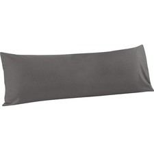 Microfiber Body Pillow Case, 20x54 Inches, Wrinkle Free, Gray