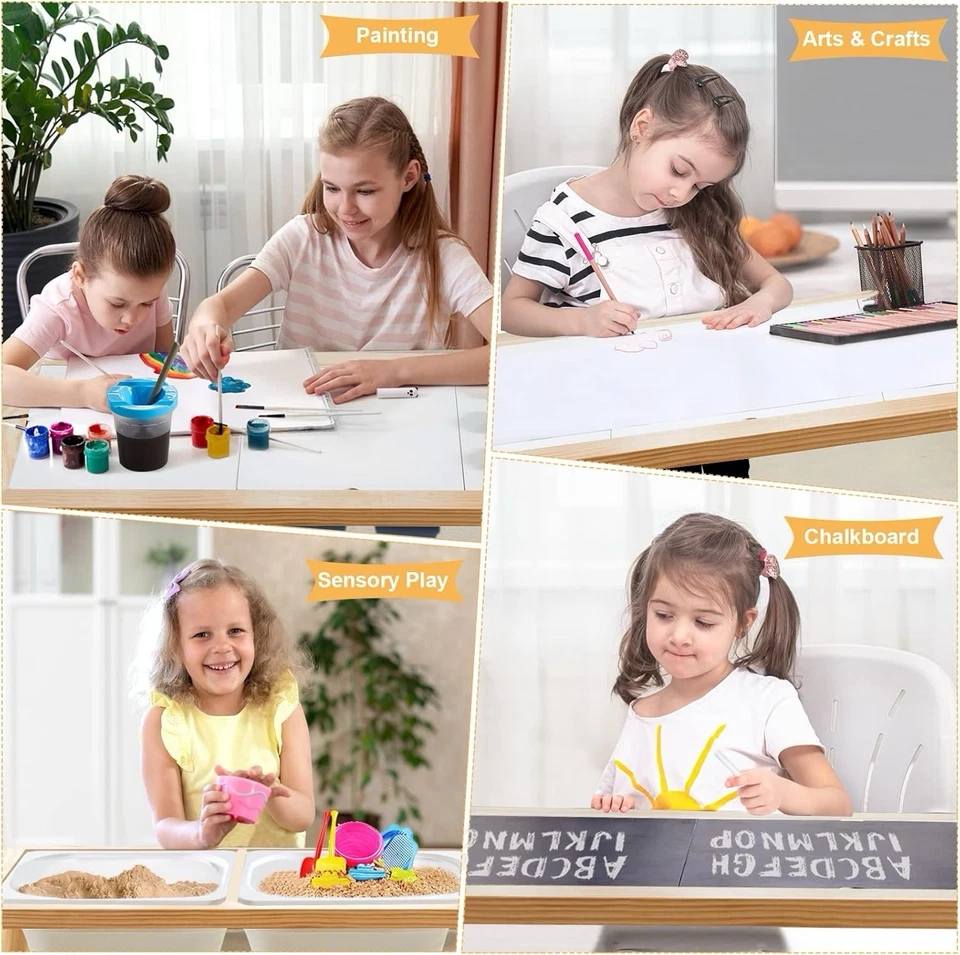 Mesa sensorial interior para juegos 5 en 1 Beright, mesa de dibujo de arte para niños Foto 4 de 4