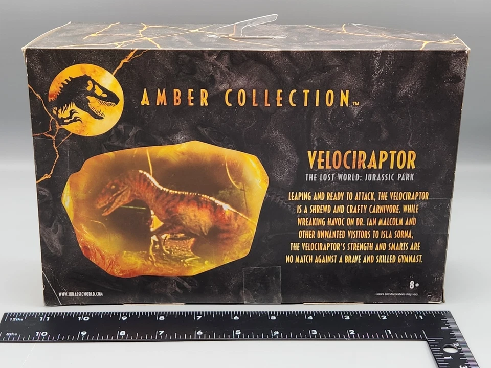 Figura de acción Jurassic World Amber Collection Tiger Velociraptor Lost World Park Foto 2 de 4