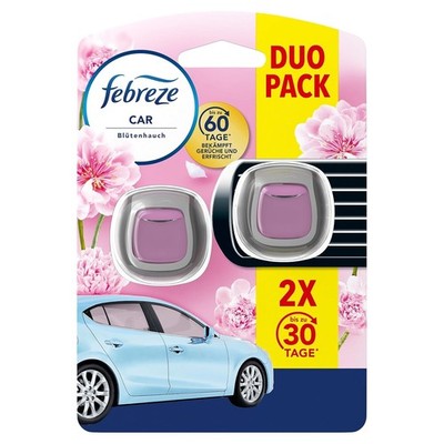 Febreze Car Lufterfrischerclip Blütenhauch Auto Lufterfrischer Duo Pack 2x2ml