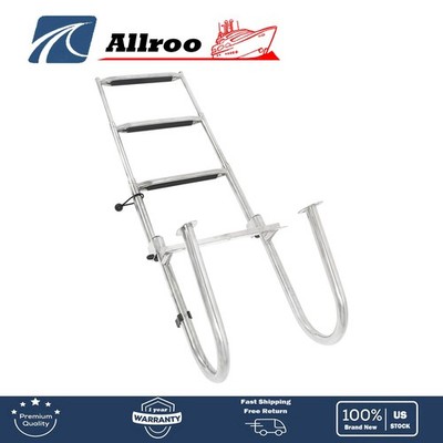 Portable Dual-Handle Stainless Steel Heavy-duty 3 Step Boarding Ladder USA